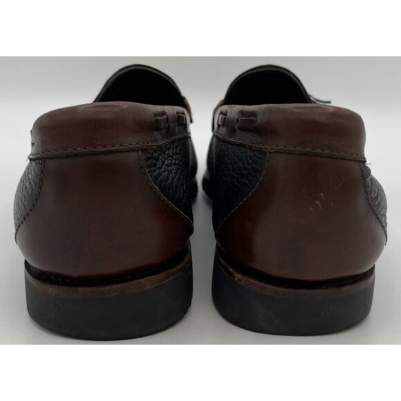 Allen Edmonds Nashua Loafers Size 10.5D Kiltie Tassel Black Brown Leather Shoes main image 6